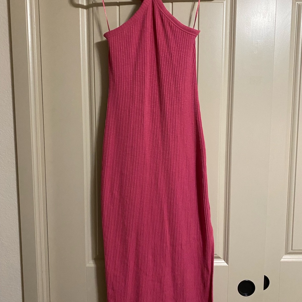 Casual Summer Pink Halter Dress
